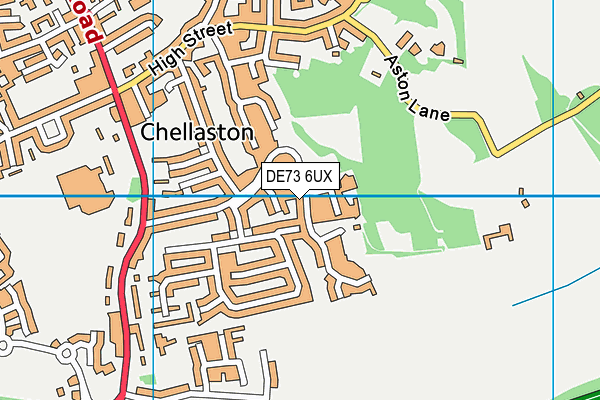DE73 6UX map - OS VectorMap District (Ordnance Survey)