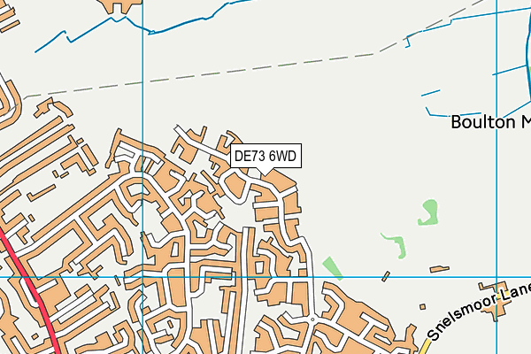 DE73 6WD map - OS VectorMap District (Ordnance Survey)