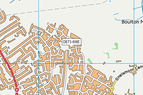 DE73 6WE map - OS VectorMap District (Ordnance Survey)