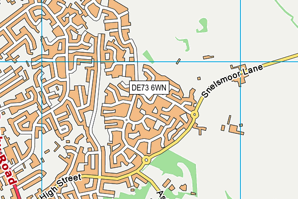 DE73 6WN map - OS VectorMap District (Ordnance Survey)