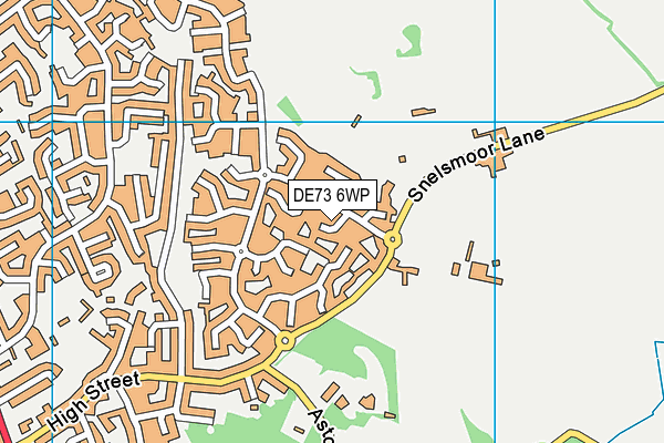 DE73 6WP map - OS VectorMap District (Ordnance Survey)