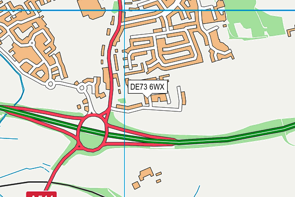 DE73 6WX map - OS VectorMap District (Ordnance Survey)