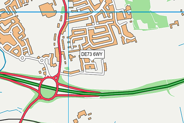 DE73 6WY map - OS VectorMap District (Ordnance Survey)