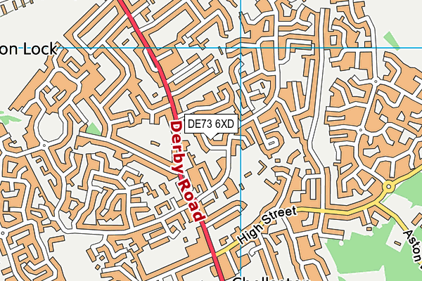 DE73 6XD map - OS VectorMap District (Ordnance Survey)