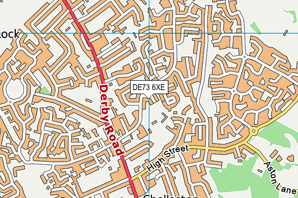 DE73 6XE map - OS VectorMap District (Ordnance Survey)