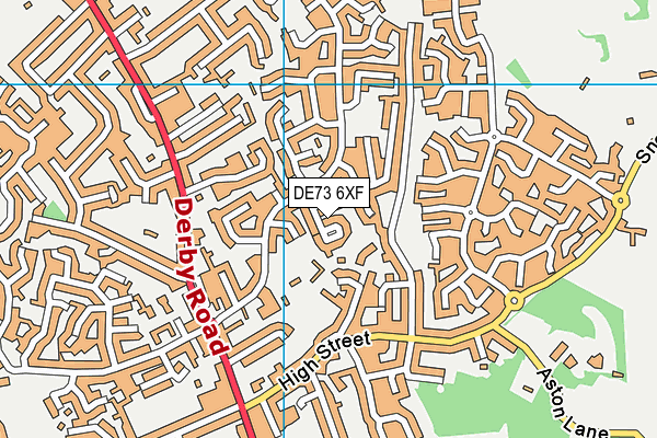 DE73 6XF map - OS VectorMap District (Ordnance Survey)