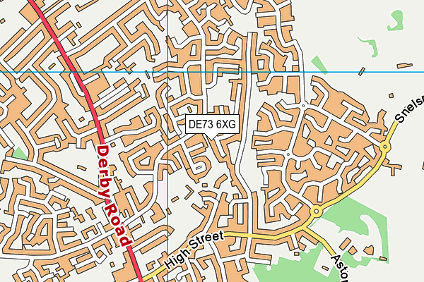 DE73 6XG map - OS VectorMap District (Ordnance Survey)