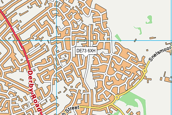 DE73 6XH map - OS VectorMap District (Ordnance Survey)