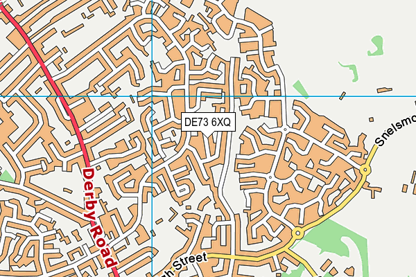 DE73 6XQ map - OS VectorMap District (Ordnance Survey)