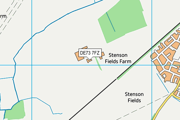 DE73 7FZ map - OS VectorMap District (Ordnance Survey)
