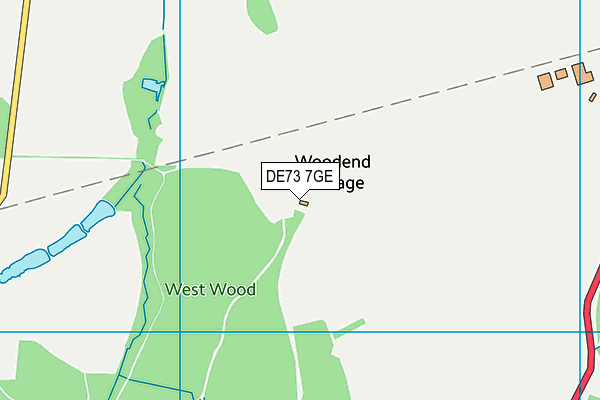 DE73 7GE map - OS VectorMap District (Ordnance Survey)