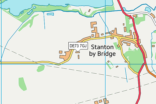 DE73 7GJ map - OS VectorMap District (Ordnance Survey)