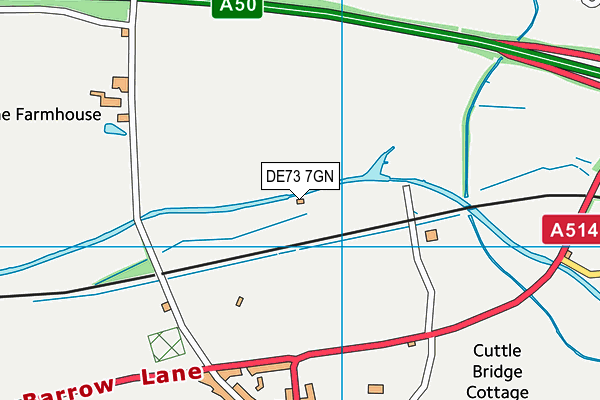 DE73 7GN map - OS VectorMap District (Ordnance Survey)