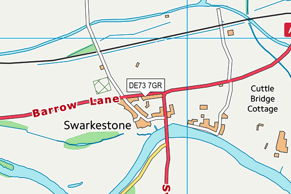 Barrow Turn map (DE73 7GR) - OS VectorMap District (Ordnance Survey)