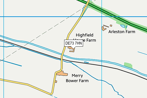 DE73 7HN map - OS VectorMap District (Ordnance Survey)