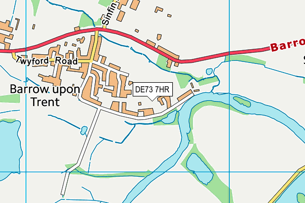 DE73 7HR map - OS VectorMap District (Ordnance Survey)