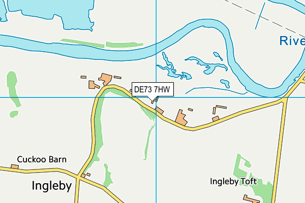 DE73 7HW map - OS VectorMap District (Ordnance Survey)