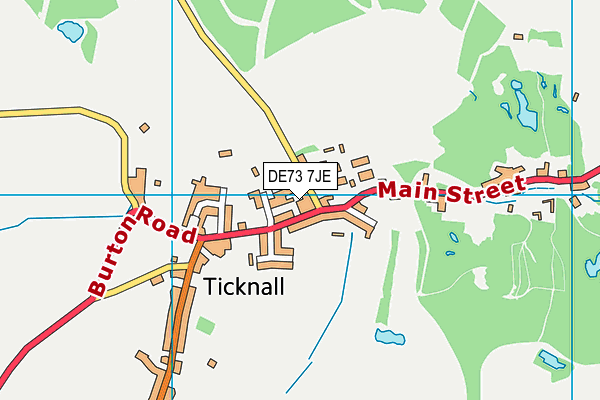 DE73 7JE map - OS VectorMap District (Ordnance Survey)