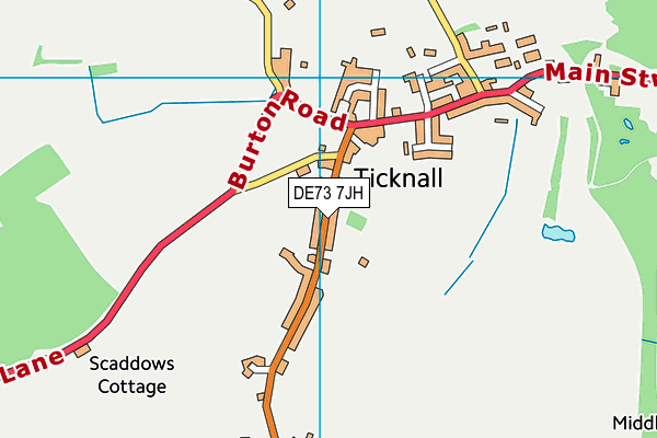 Map of CHEQUERS INN  (TICKNALL) LIMITED at district scale
