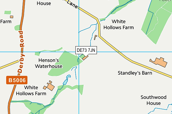 DE73 7JN map - OS VectorMap District (Ordnance Survey)