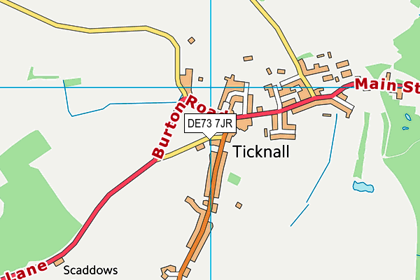 DE73 7JR map - OS VectorMap District (Ordnance Survey)