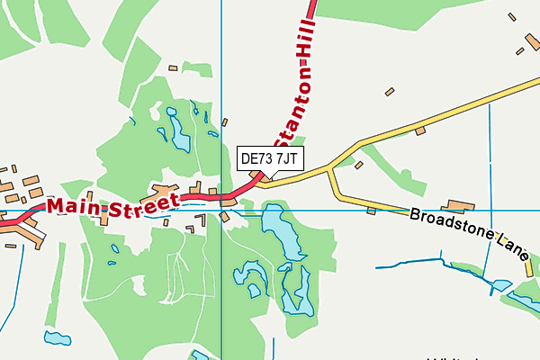 DE73 7JT map - OS VectorMap District (Ordnance Survey)