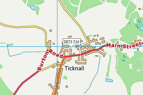 DE73 7JU map - OS VectorMap District (Ordnance Survey)