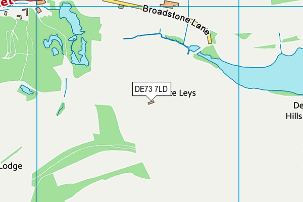 DE73 7LD map - OS VectorMap District (Ordnance Survey)