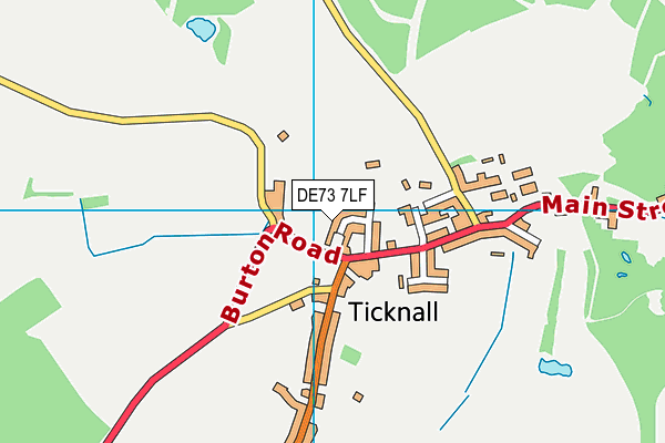 DE73 7LF map - OS VectorMap District (Ordnance Survey)