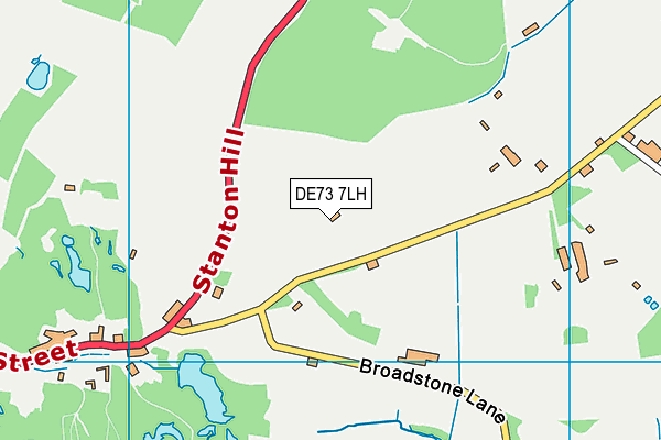 DE73 7LH map - OS VectorMap District (Ordnance Survey)