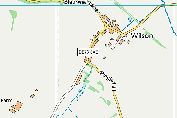 DE73 8AE map - OS VectorMap District (Ordnance Survey)