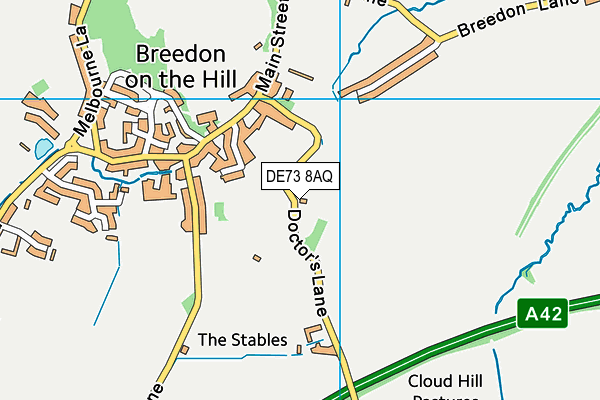 DE73 8AQ map - OS VectorMap District (Ordnance Survey)