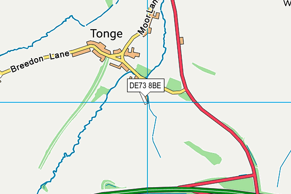 DE73 8BE map - OS VectorMap District (Ordnance Survey)