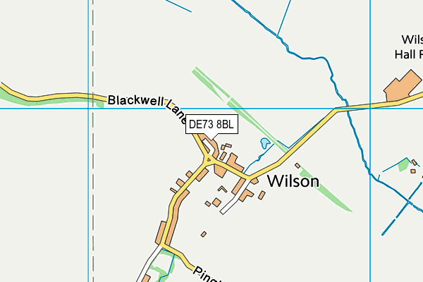 DE73 8BL map - OS VectorMap District (Ordnance Survey)