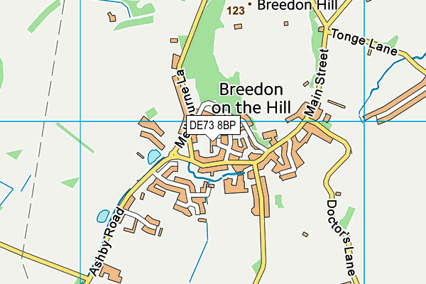 DE73 8BP map - OS VectorMap District (Ordnance Survey)