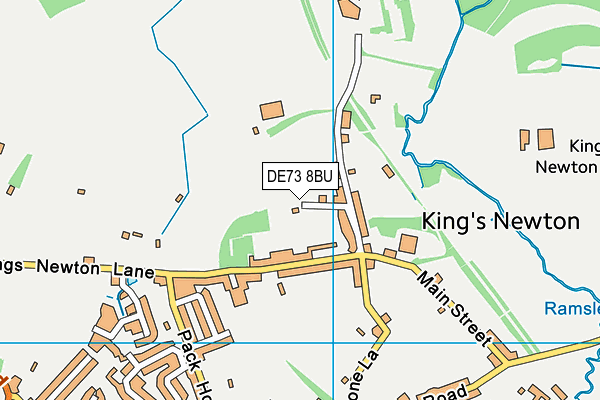 DE73 8BU map - OS VectorMap District (Ordnance Survey)