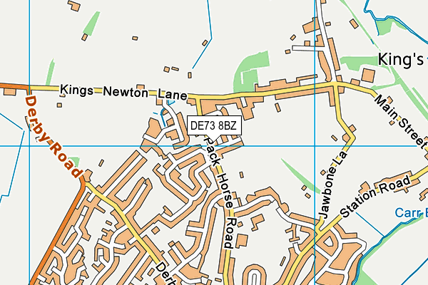 DE73 8BZ map - OS VectorMap District (Ordnance Survey)