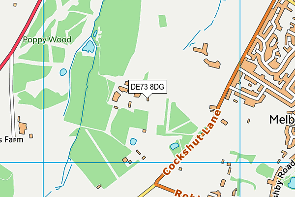 Melbourne Sports Park map (DE73 8DG) - OS VectorMap District (Ordnance Survey)