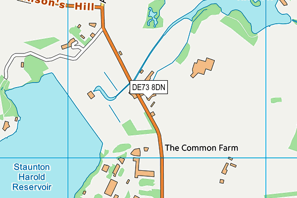 DE73 8DN map - OS VectorMap District (Ordnance Survey)