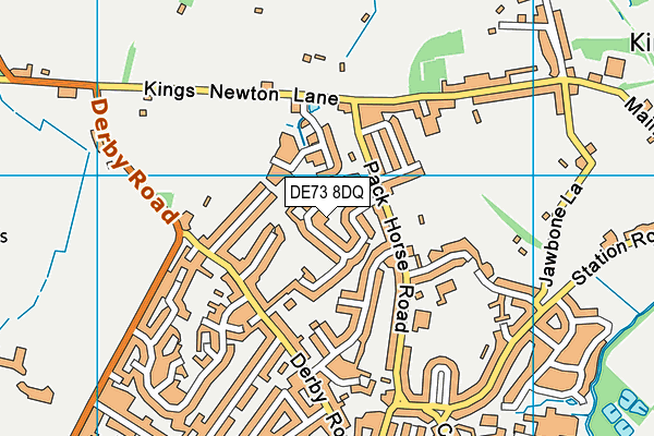 DE73 8DQ map - OS VectorMap District (Ordnance Survey)