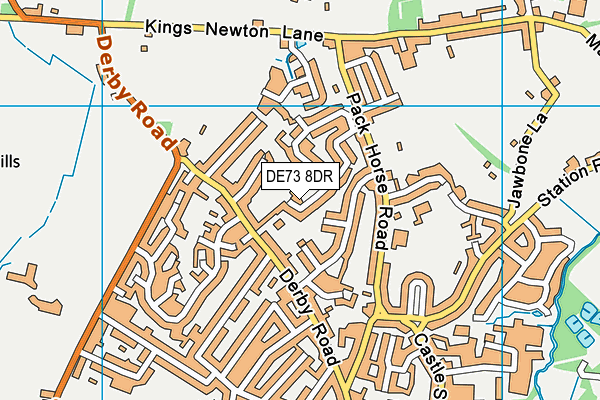 DE73 8DR map - OS VectorMap District (Ordnance Survey)