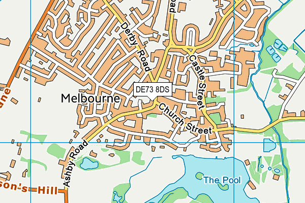 DE73 8DS map - OS VectorMap District (Ordnance Survey)
