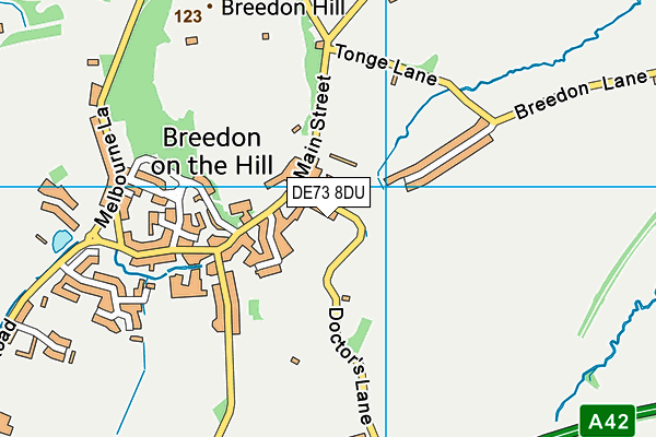 DE73 8DU map - OS VectorMap District (Ordnance Survey)