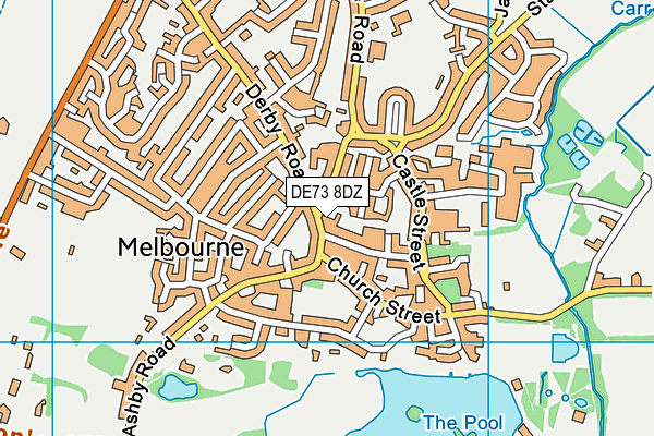 DE73 8DZ map - OS VectorMap District (Ordnance Survey)