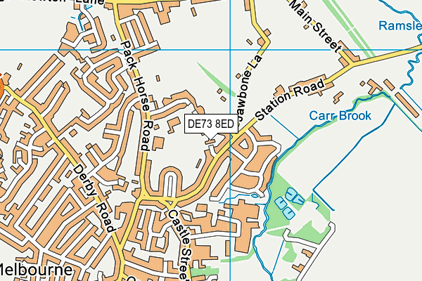 DE73 8ED map - OS VectorMap District (Ordnance Survey)