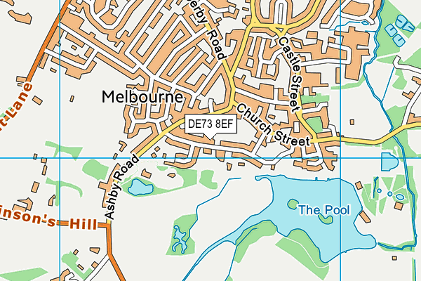 DE73 8EF map - OS VectorMap District (Ordnance Survey)