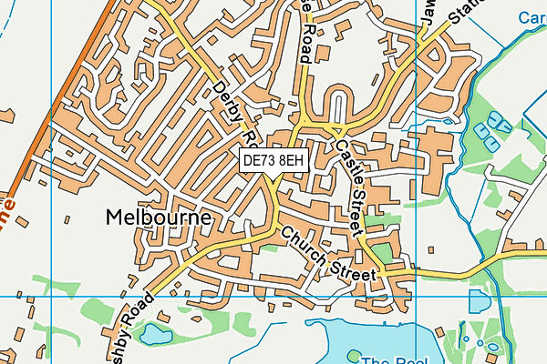 DE73 8EH map - OS VectorMap District (Ordnance Survey)