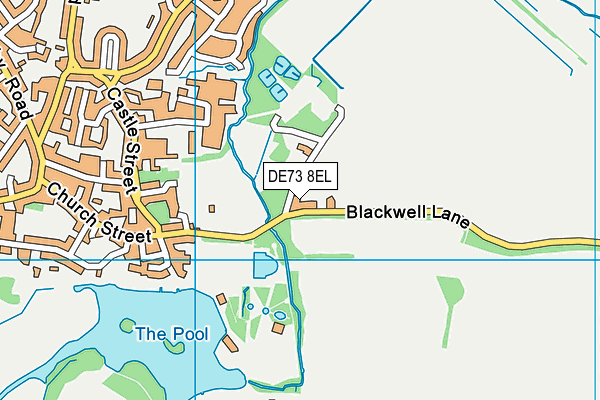 DE73 8EL map - OS VectorMap District (Ordnance Survey)