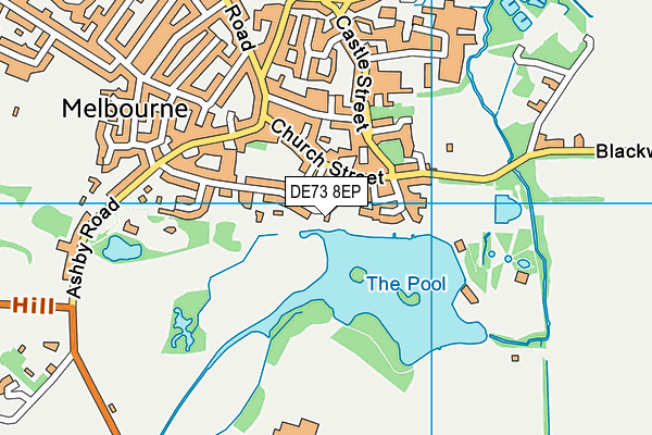 DE73 8EP map - OS VectorMap District (Ordnance Survey)