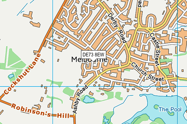 DE73 8EW map - OS VectorMap District (Ordnance Survey)